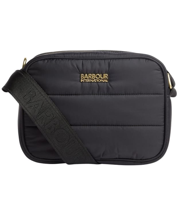 Women's Barbour International Monaco Baffle Quilt Crossbody Bag - Black
