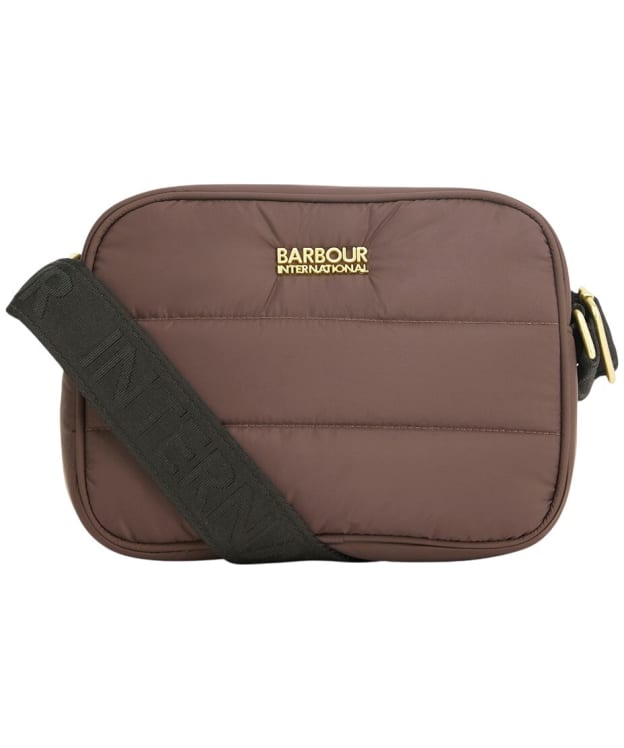 Women's Barbour International Monaco Baffle Quilt Crossbody Bag - Truffle