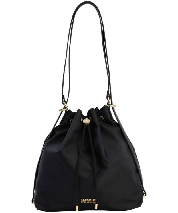 Women's Barbour International Qualify Large Drawcord Tote Bag - Black
