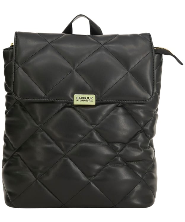 Women's Barbour International Soft Quilt Hoxton Backpack - Black