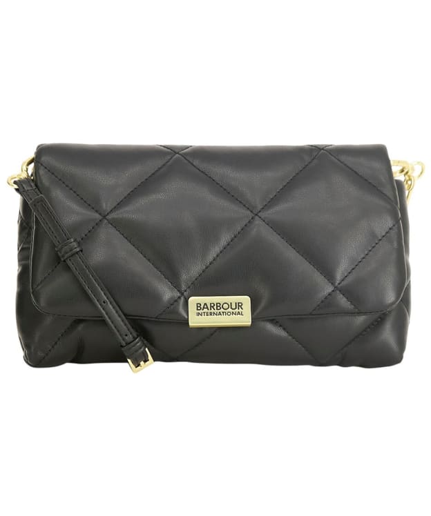 Women's Barbour International Soft Quilt Crossbody Bag - Black