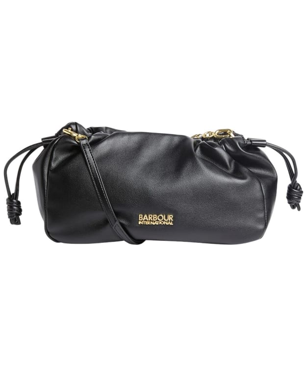 Women's Barbour International Soft Drawcord Shoulder Bag - Black