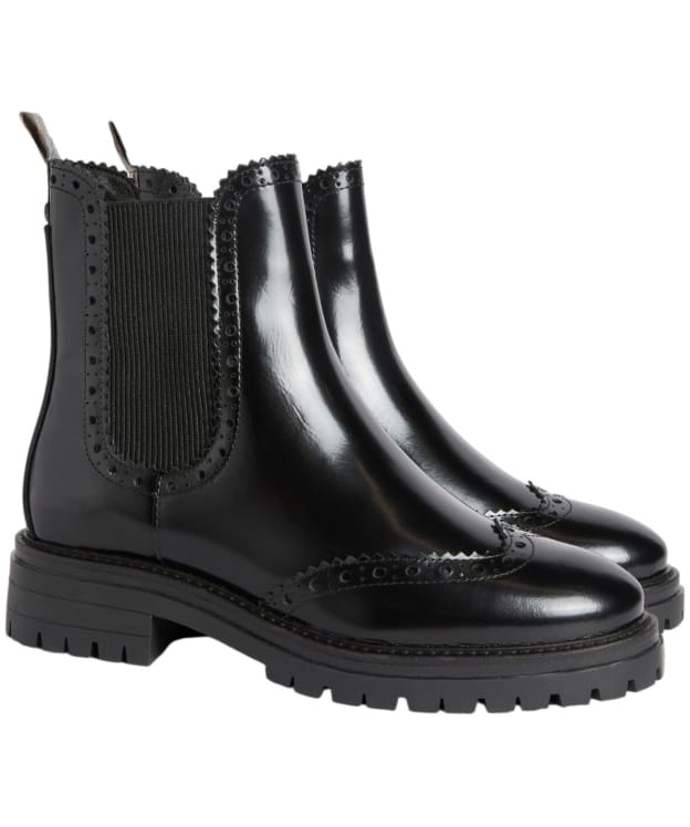 Women's Barbour Fawne Chelsea Boots - Black Glace