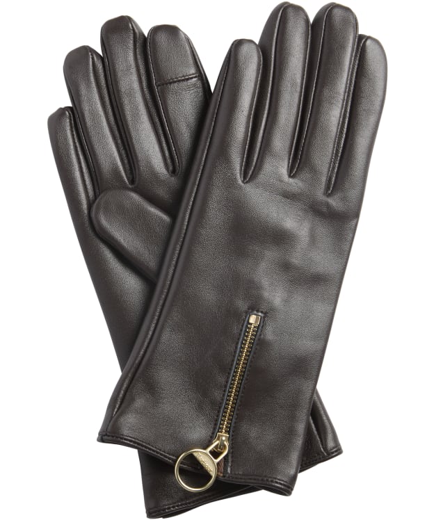 Women's Barbour Arlene Leather Gloves - Brown / Muted