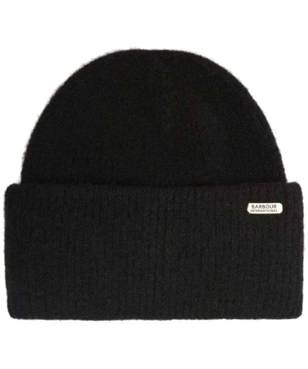 Women's Barbour International Kemora Knitted Beanie Hat - Black