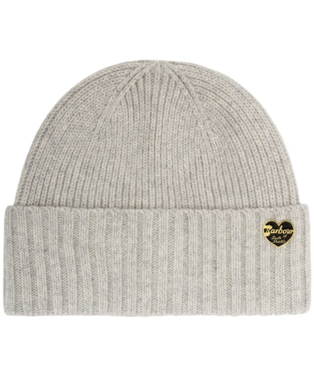 Women's Barbour Annette Knitted Beanie Hat - Winter Linen