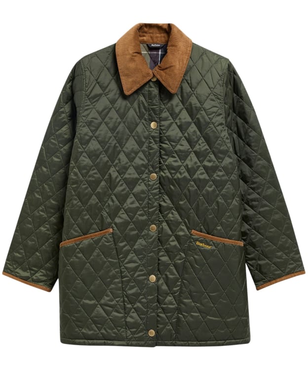 Women's Barbour Icons Modern Liddesdale Quilted Jacket - Olive / Classic Tartan