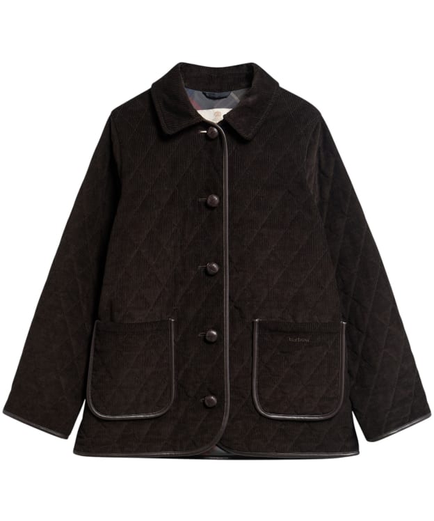 Women's Barbour Marlow Quilted Jacket - Dark Brown / Shadow