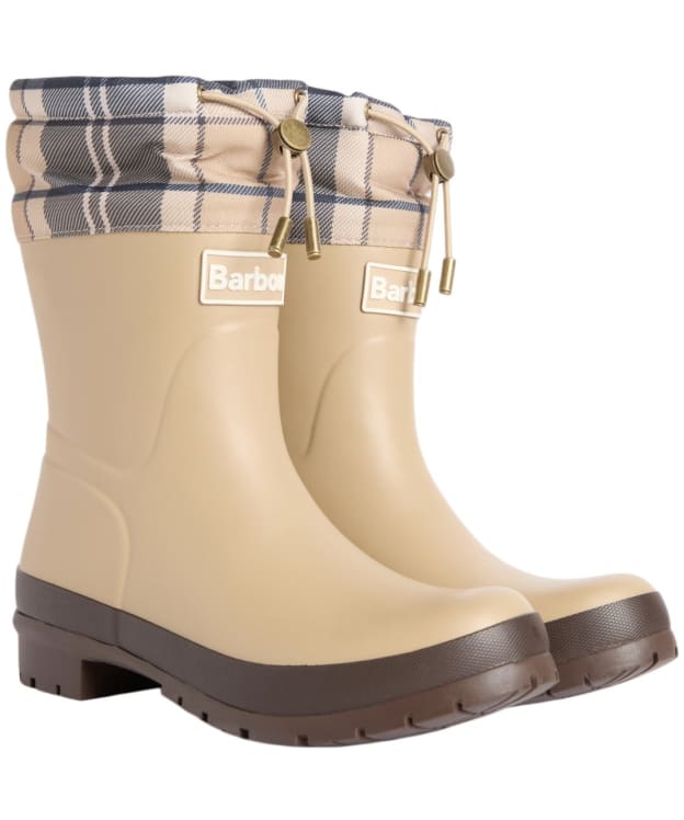 Women's Barbour Mowbray Mid Wellingtons - Beige / Birchwood