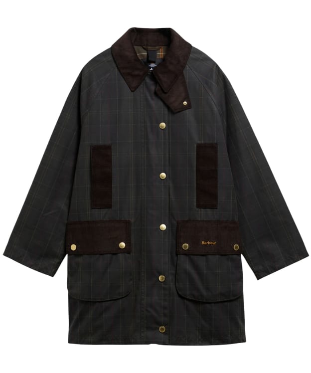 Women's Barbour Tartan Reimagined Icons Tartan Modern Beaufort Waxed Jacket - Classic Tartan / Olive