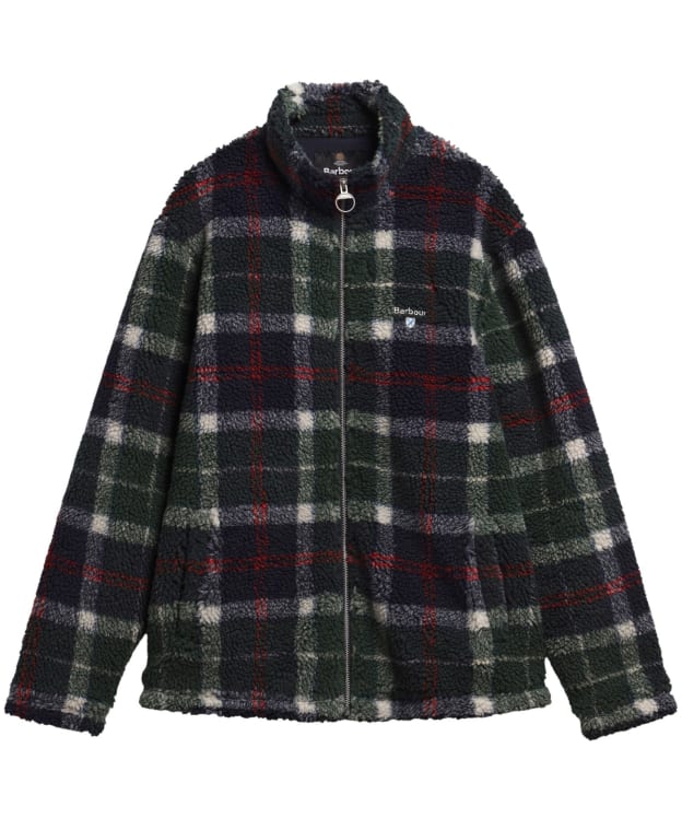 Men's Barbour Tartan Zip Through Fleece Jacket - Evergreen Tartan
