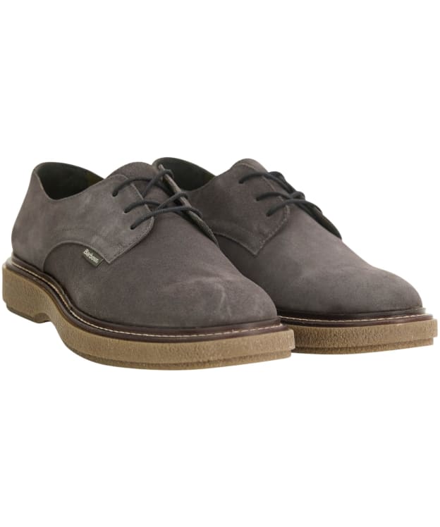 Men's Barbour Harefield Derby Shoes - Dark Grey Suede