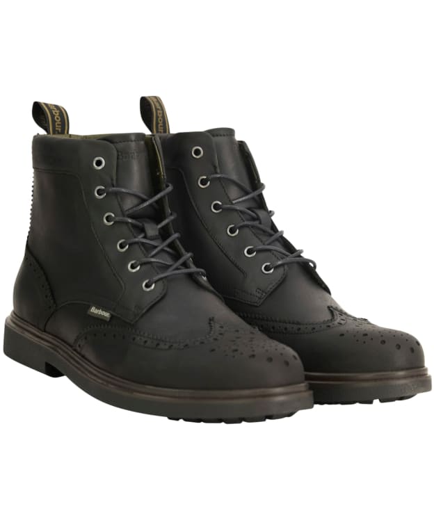 Men's Barbour Barmoor Brogue Boots - Black