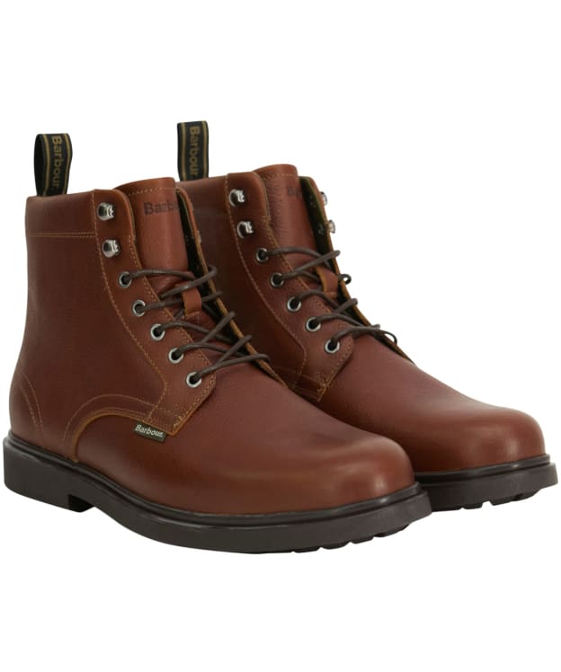 Men's Barbour Bellister Derby Boots - Chestnut Brown