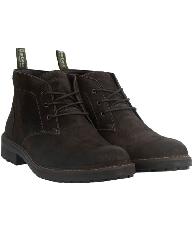 Men's Barbour Shawdon Waterproof Chukka Boots - Brown Suede