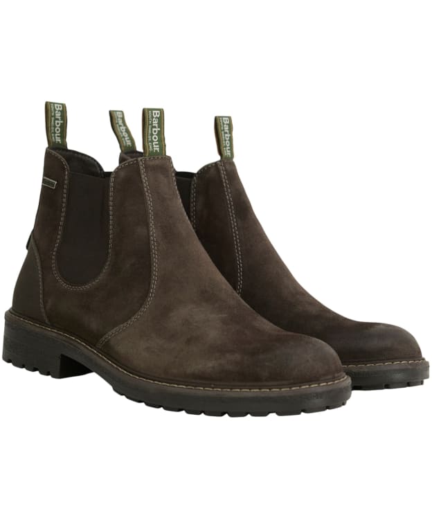 Men's Barbour Embleton Waterproof Chelsea Boots - Brown Suede