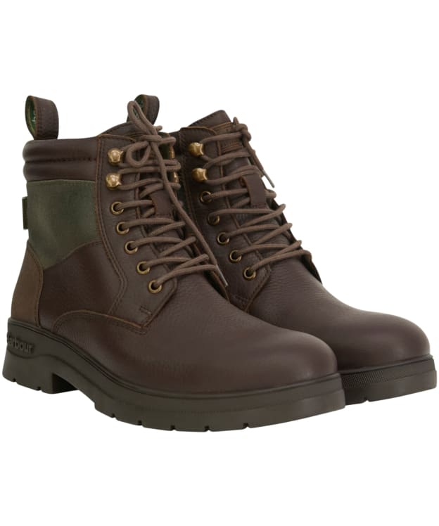 Men's Barbour Eslington Waterproof Boots - Dark Brown