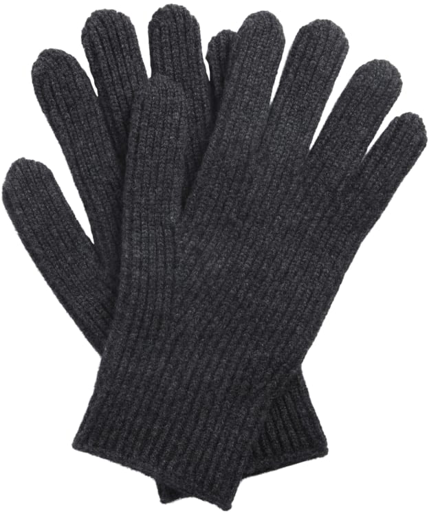 Men's Barbour Danforth Knitted Gloves - Charcoal