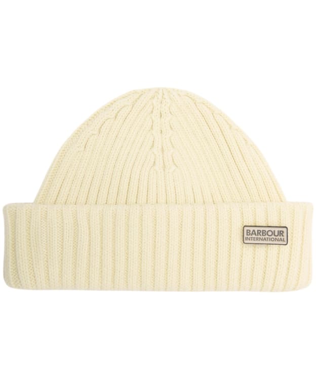 Men's Barbour International Dufton Fisherman Beanie Hat - Chalk