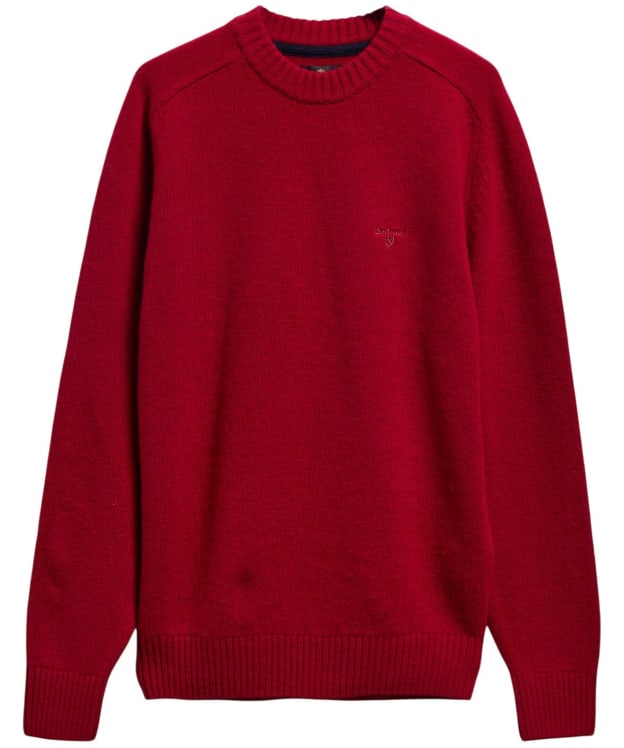 Men's Barbour Newtown Crew Neck Sweater - Biking Red