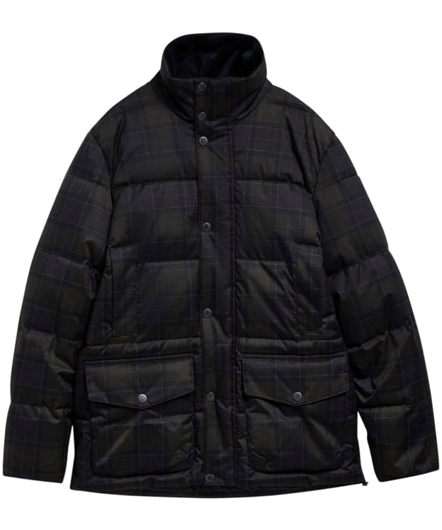 Men's Barbour Lonnen Tartan Puffer Jacket - Shadow Classic Tartan