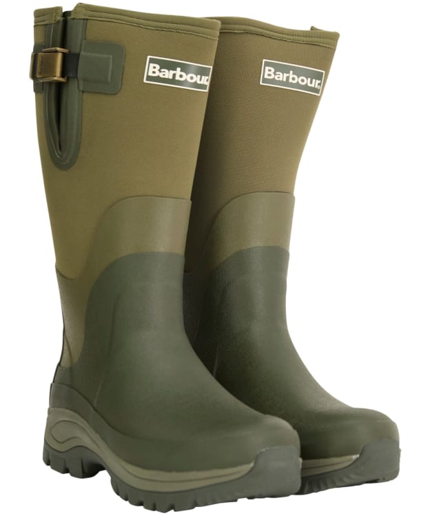 Men's Barbour Tyneside Tall Wellingtons - Olive