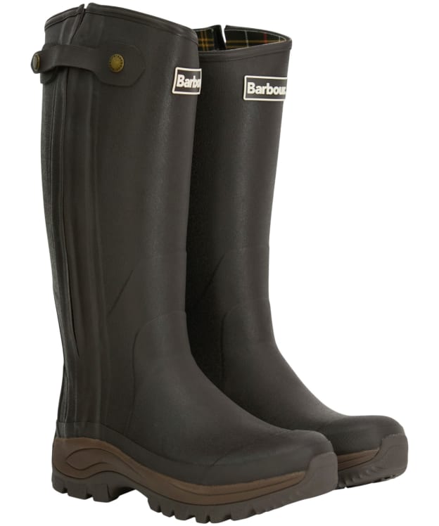 Men's Barbour Teesdale Tall Wellingtons - Brown