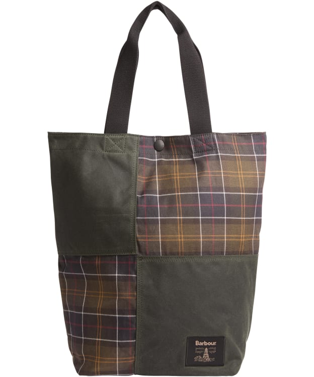 Barbour Field Patchwork Tote Bag - Sage / Classic