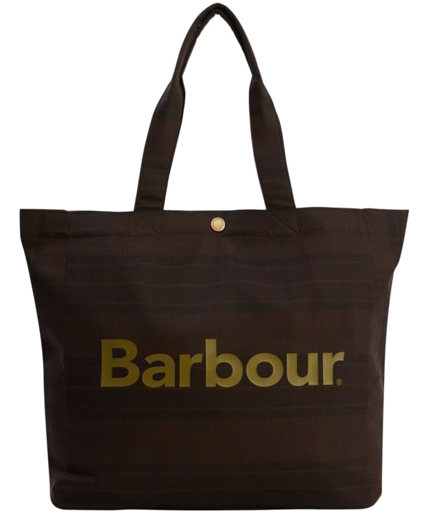 Barbour Overdyed Telfield Tartan Tote Bag - Overdyed Muted Tartan