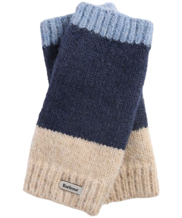 Women's Barbour Wrenwood Knit Wristwarmers - Navy / Denim