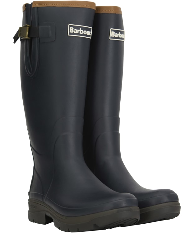 Men's Barbour Tempest Neoprene Lined Tall Wellingtons - Navy / Black