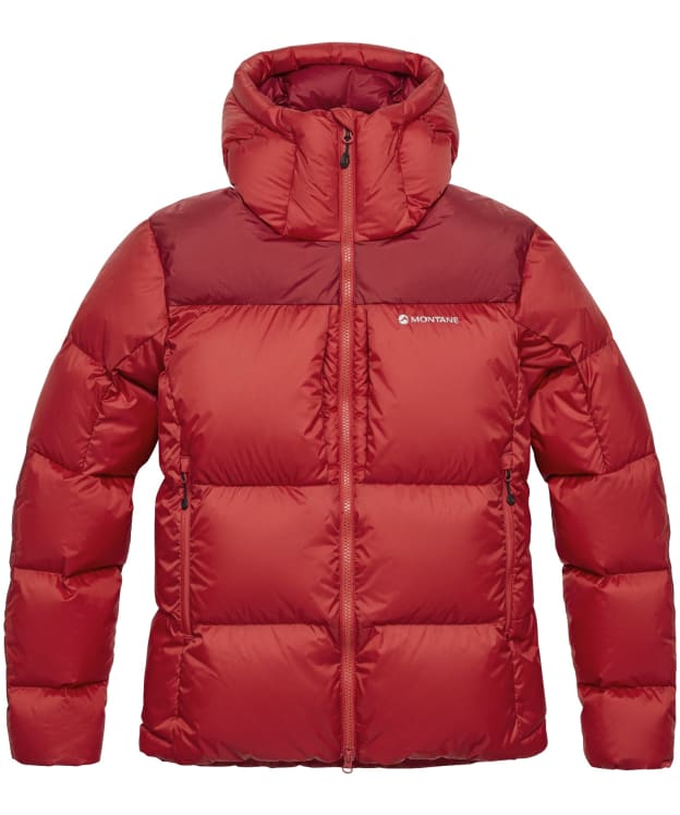 Women's Montane Glacium Hooded Down Jacket - Adrenaline Red
