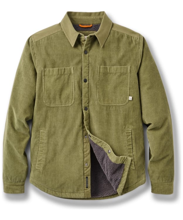 Men's Passenger Clothing Kodiak Sherpa Lined Cord Overshirt 3.0 - Khaki