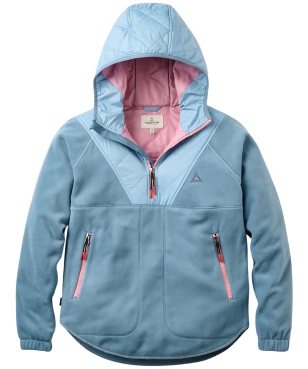 Women's Passenger Clothing Beaumont Recycled Polar Hooded Fleece - Faded Denim