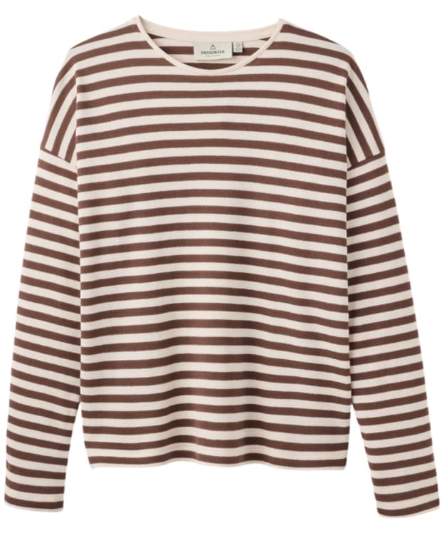 Women's Passenger Clothing Panorama Striped Long Sleeve T-Shirt - Chestnut
