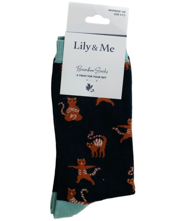 Women's Lily & Me Ankle Socks - Yoga Cats