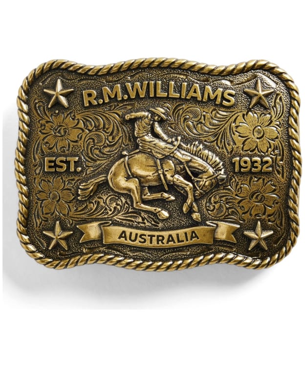 R.M. Williams Cloudbuster Trophy Belt Buckle - Antique Brass