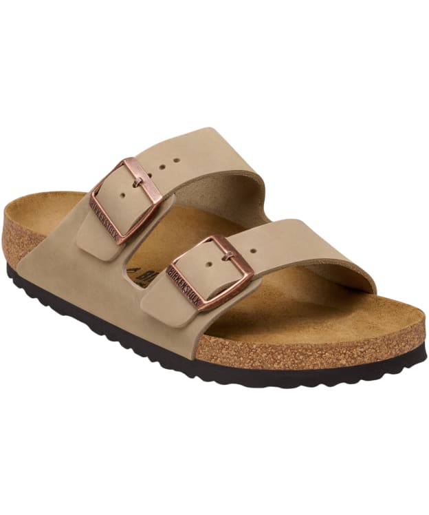 Birkenstock Arizona Oiled Leather Sandals - Narrow Footbed - Adjustable Fit - Tobacco Brown