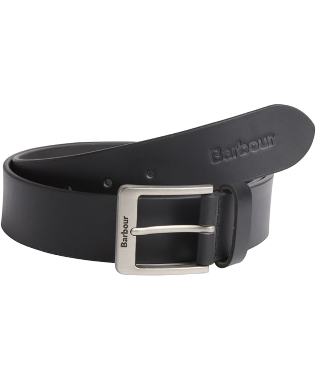 Men's Barbour Ayre Leather Belt - Black