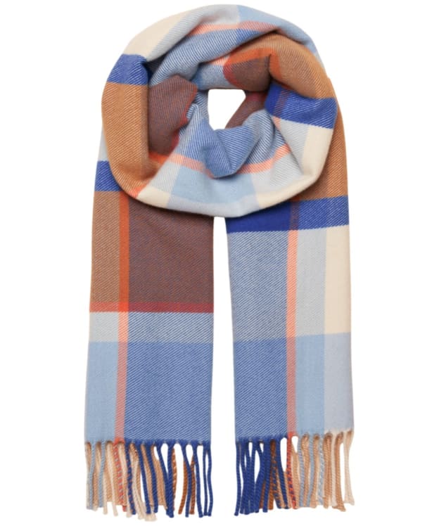 Women's Joules Langtree Scarf - Blue / Cream Check