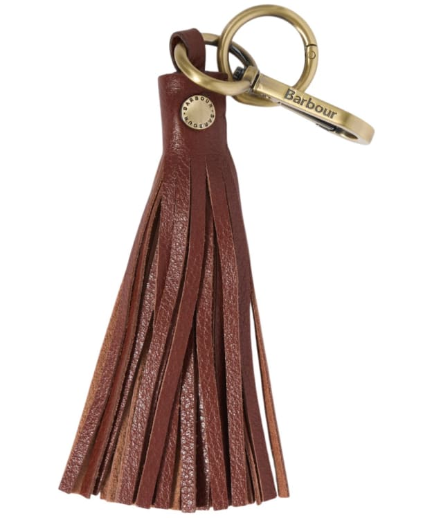 Women's Barbour Tassle Leather Bag Charm - Brown