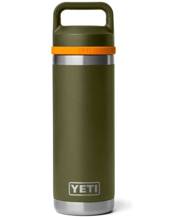 YETI Rambler 18oz Stainless Steel Vacuum Insulated Leakproof Chug Cap Bottle - Olive / King Crab Orange