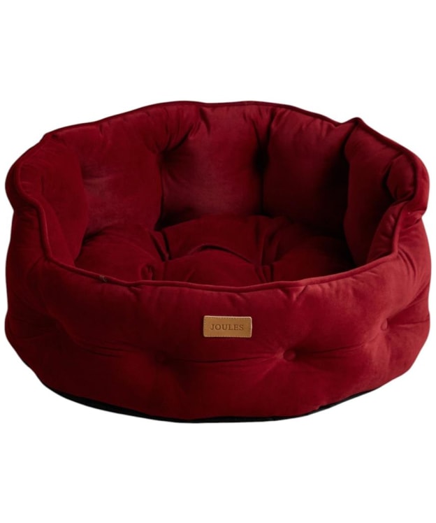Joules Chesterfield Dog Bed - Small - Burgundy