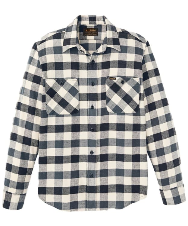 Men's Filson The Rangeland Plaid Flannel Shirt - Charcoal / Steel Plaid