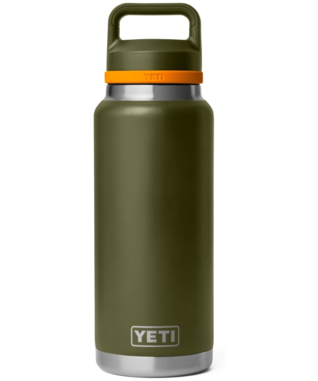YETI Rambler 36oz Stainless Steel Vacuum Insulated Leakproof Chug Cap Bottle - Olive / King Crab Orange