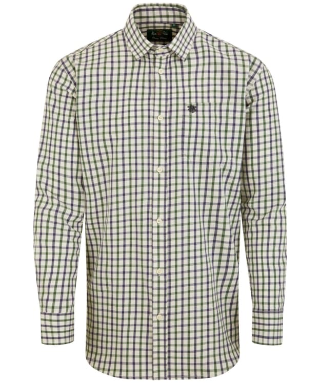 Boy's Alan Paine Ilkley Cotton Shirt, 3-16yrs - Blue / Green