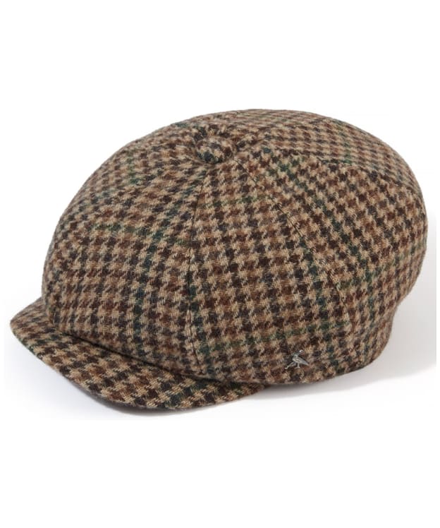 Hicks & Brown Felsham Tweed Baker Boy Cap - Moss