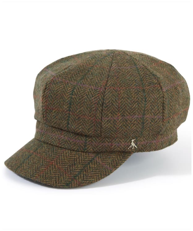 Women's Hicks & Brown The Higham Tweed Baker Boy Cap - Fern