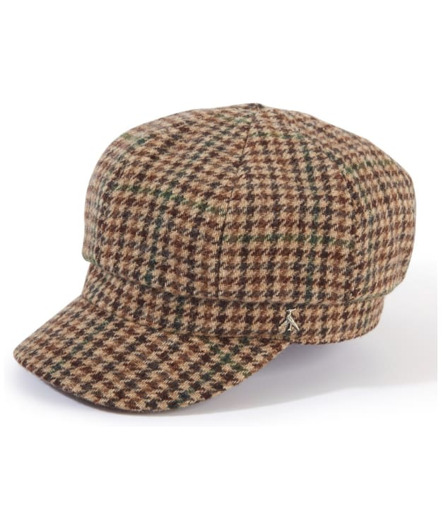 Women's Hicks & Brown The Higham Tweed Baker Boy Cap - Moss