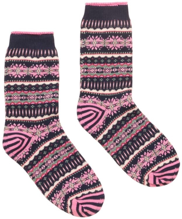 Men's Joules Alby Fair Isle Socks - Navy